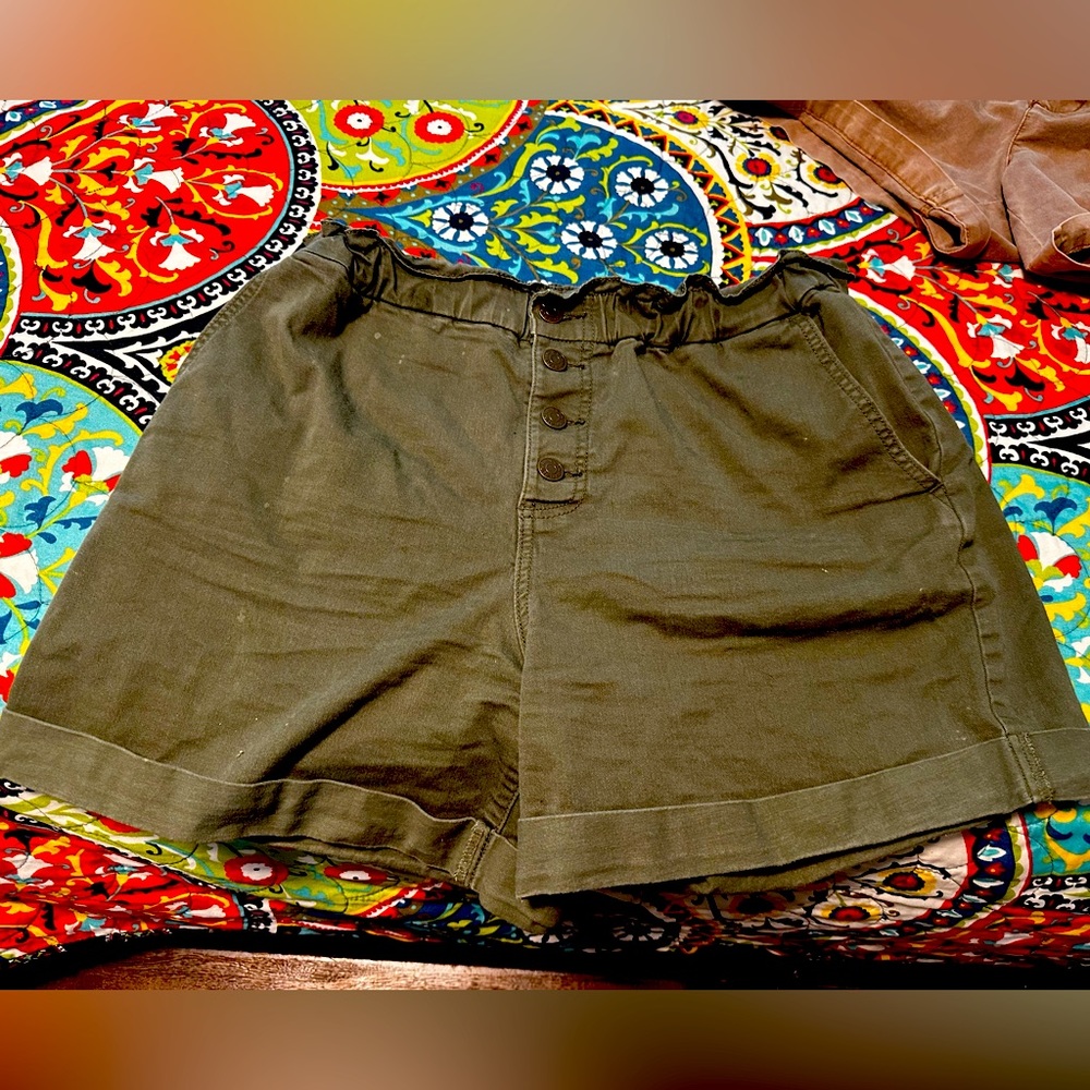 Olive color Banana Republic shorts in size 8